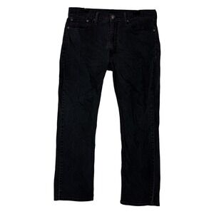 Levi's 514 Jeans Mens 36x30 Black Charcoal Wash Regular Straight Stretch Denim